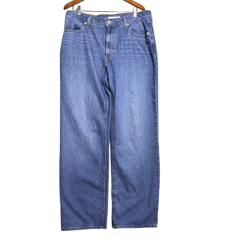 Levis 94 Baggy Jeans Womens Size 32x31 High Rise Wide Leg Denim Blue Relaxed Y2K